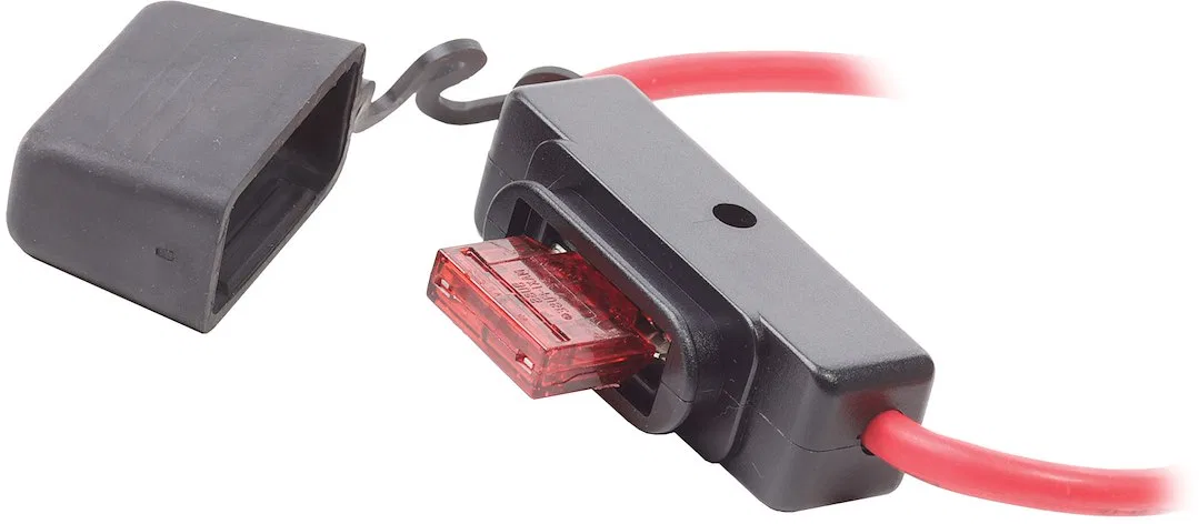 5068-BSS – BLUE SEA Fuse Holder, For MAXI In-Line Fuse 48 Amps 32 Volts DC With 5 Inch No 6 Red Lead wire And 2 Adhes...